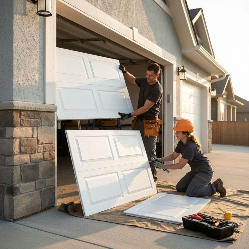 Local Garage Door Painting Service pros at work